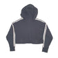 Womens Black Adidas Crop Top Hoodie Jumper