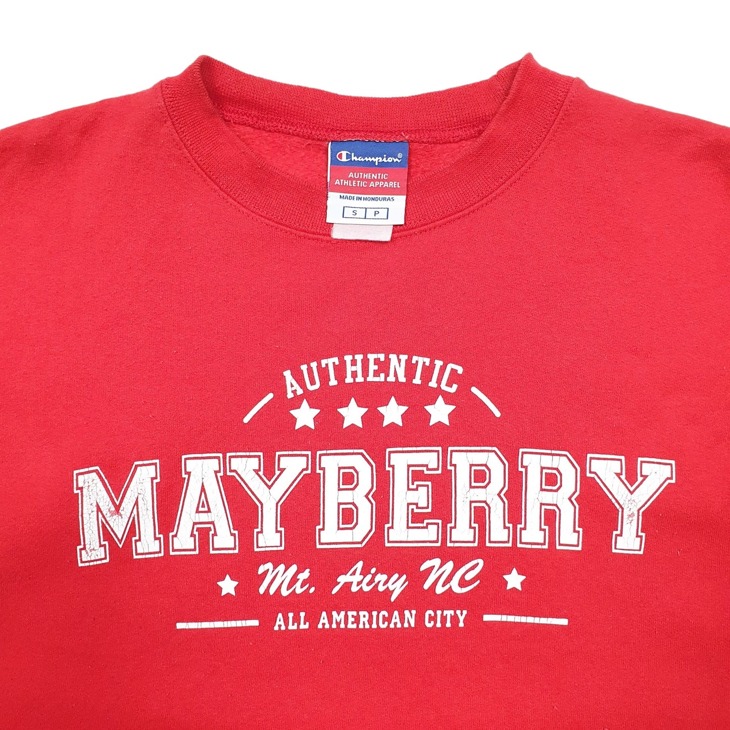 Mens Red Champion Mayberry Crewneck Jumper