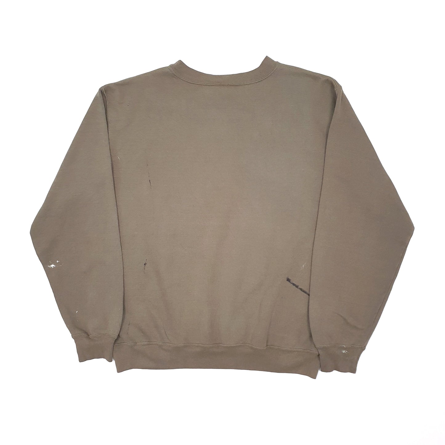 Mens Khaki Carhartt Spellout Workwear Crewneck Jumper