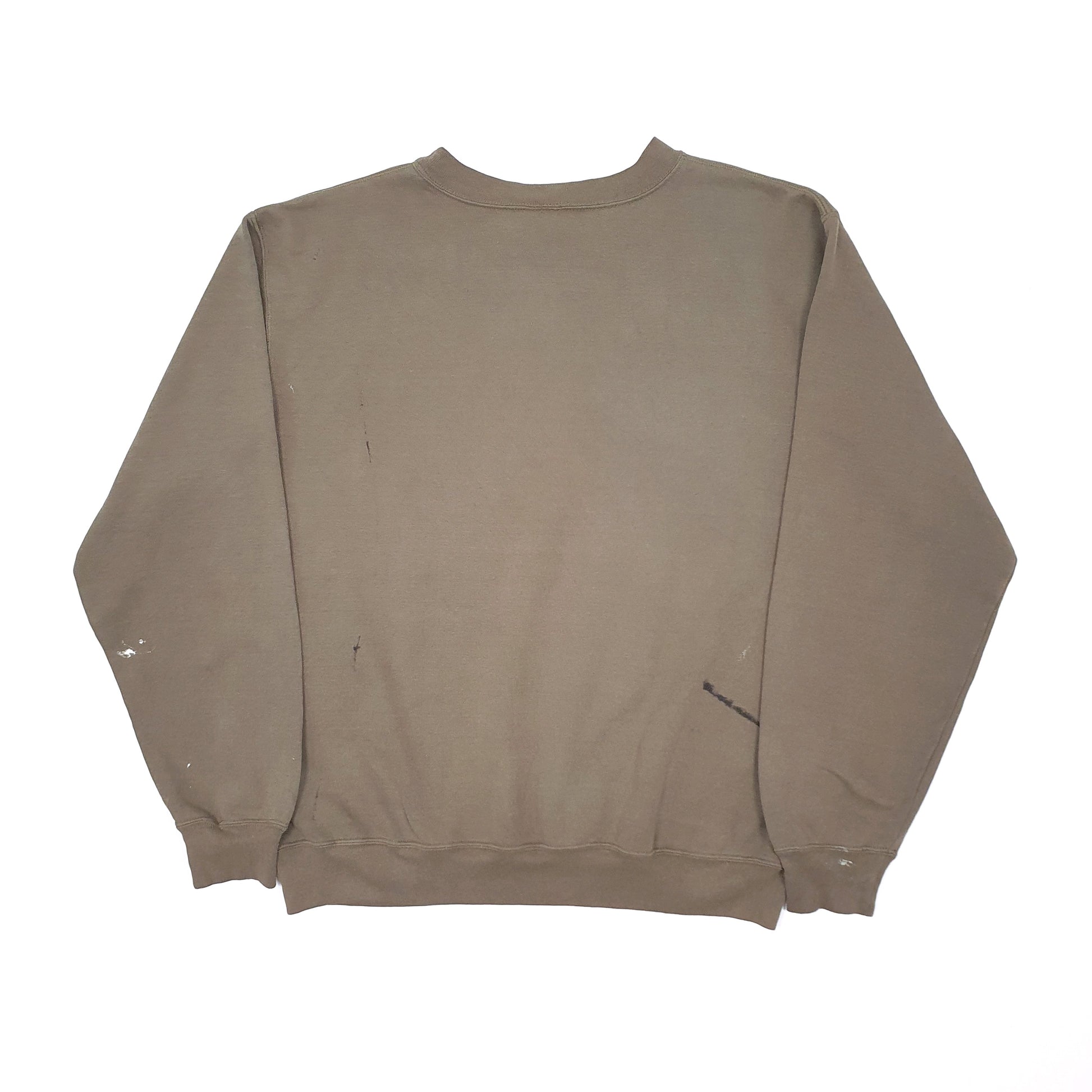 Mens Khaki Carhartt Spellout Workwear Crewneck Jumper