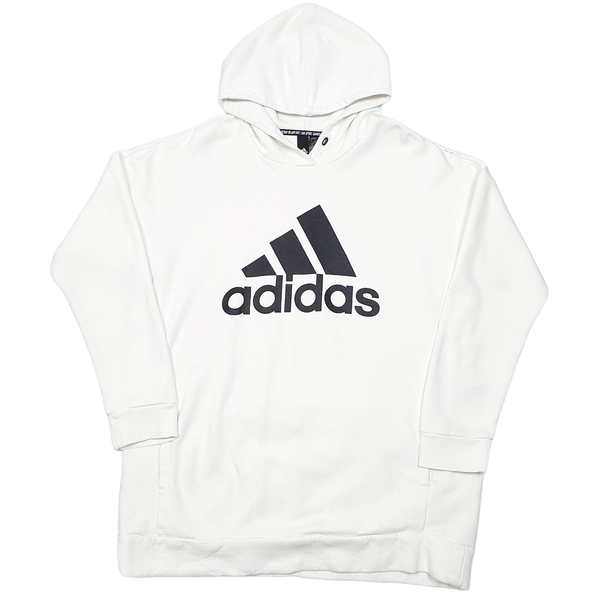 Mens White Adidas  Hoodie Jumper