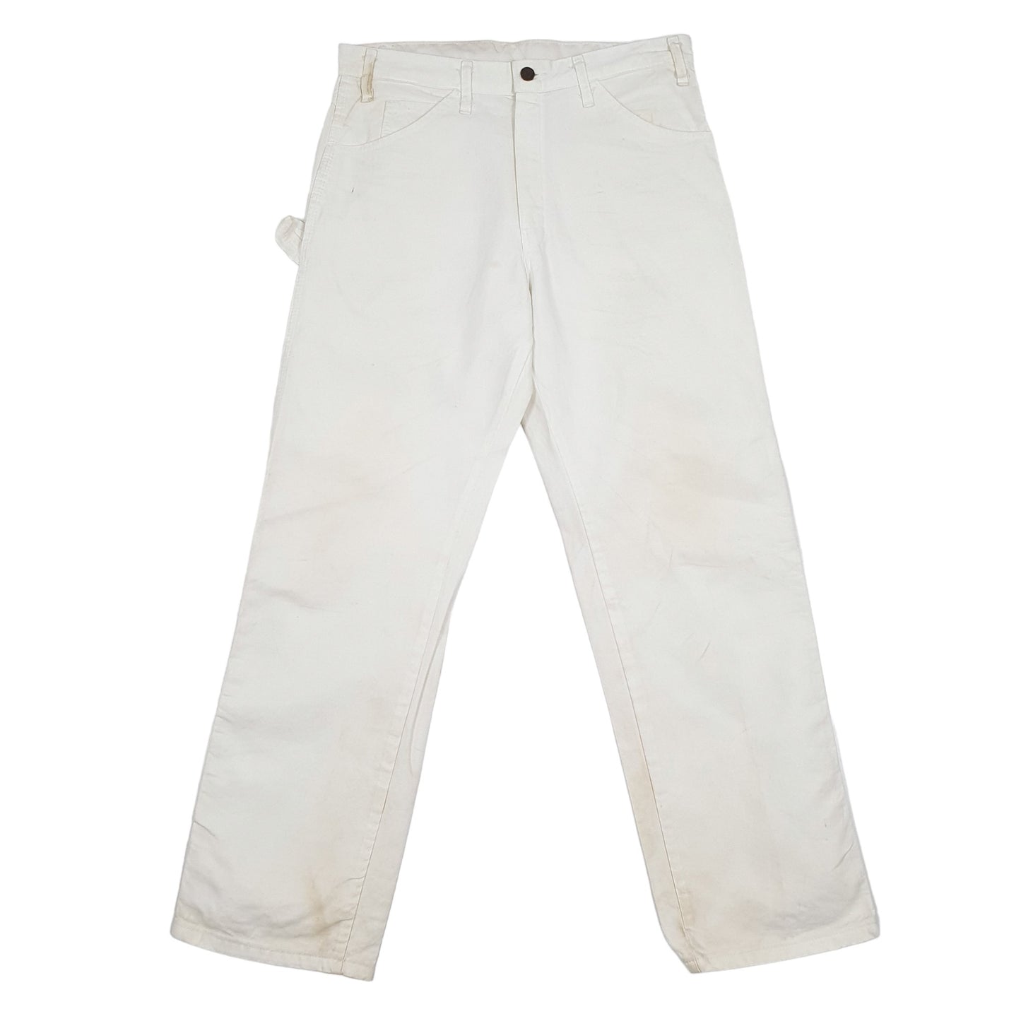 Mens Dickies Painter White Carpenter Trousers W32 L29 White