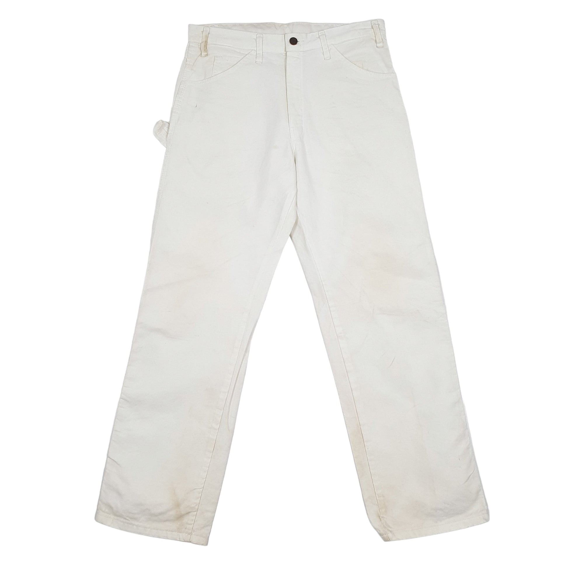 Mens Dickies Painter White Carpenter Trousers W32 L29 White