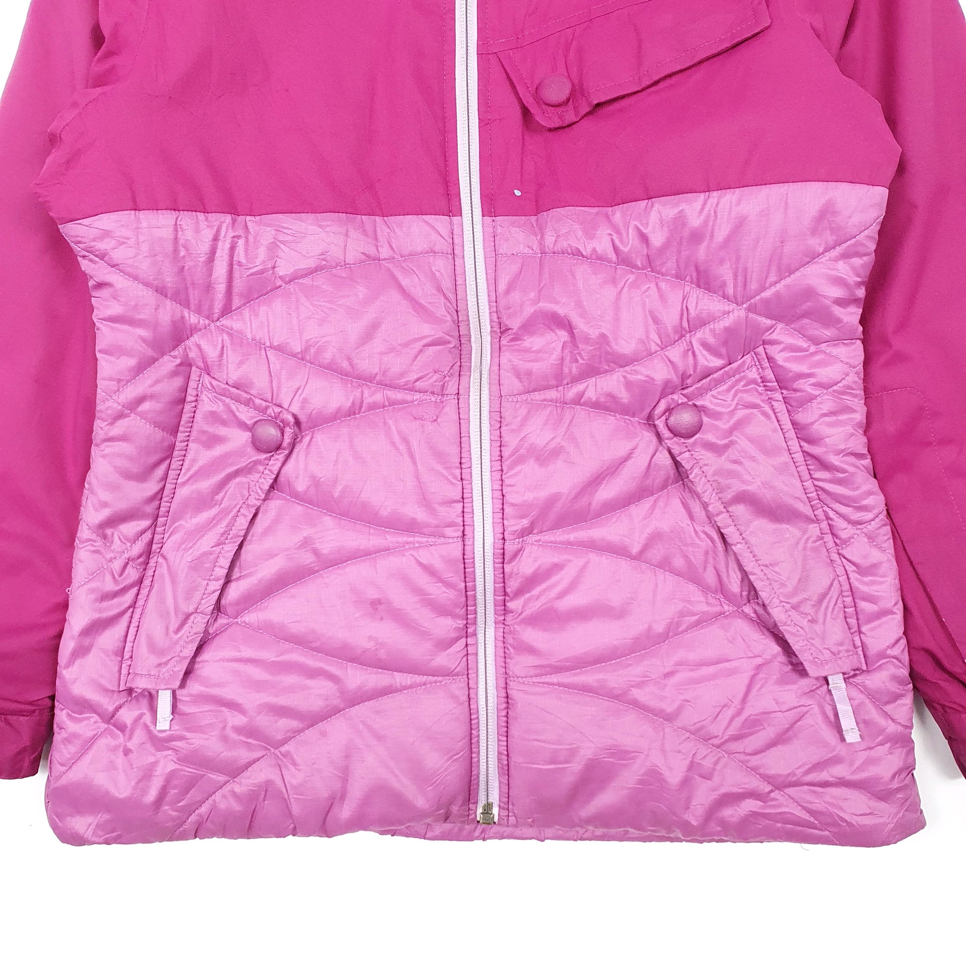 Womens Burgundy The North Face Ski Powder Skirt Puffer Jacket Coat