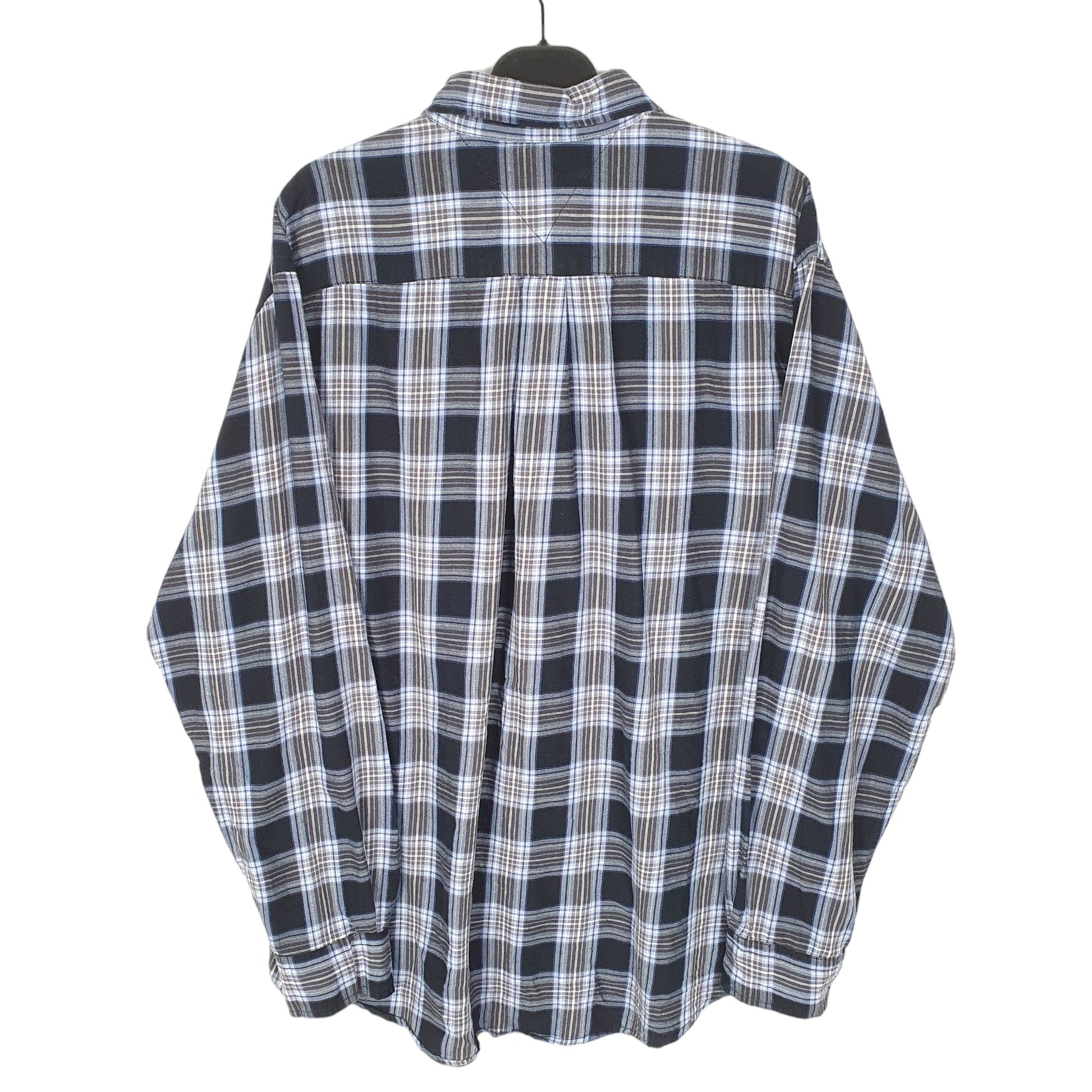 Tommy Hilfiger Flannel Long Sleeve Regular Fit Check Shirt Blue