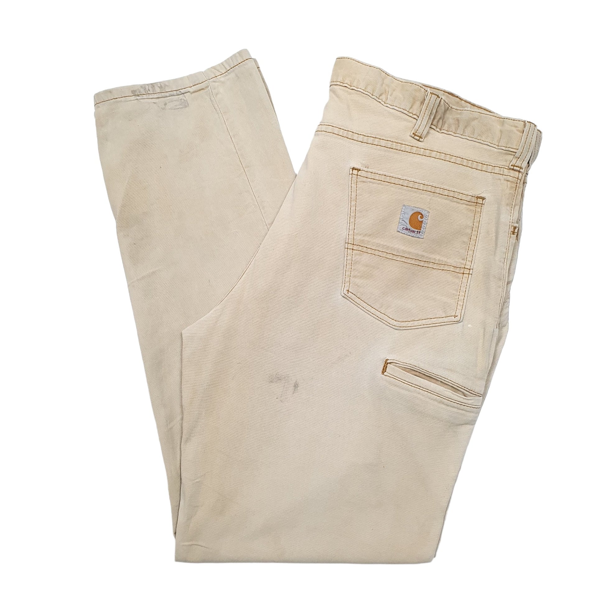 Mens Beige Carhartt  Carpenter JeansW40 L32