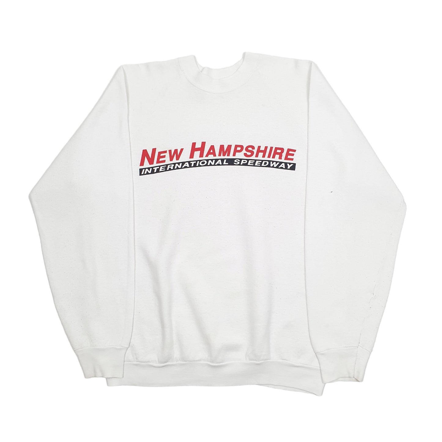 Fruit of the Loom 1990's Nascar Speedway Crewneck L White