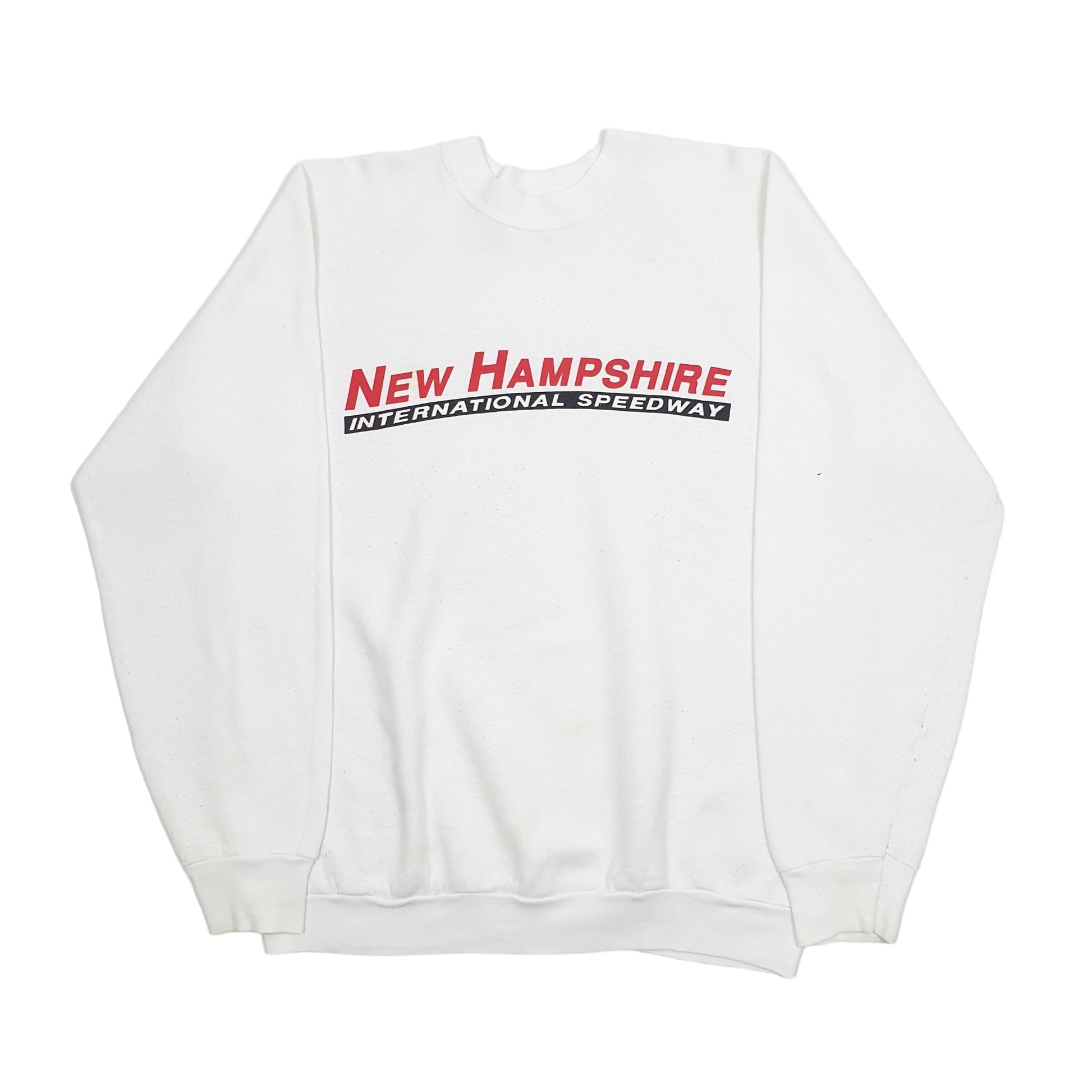 Fruit of the Loom 1990's Nascar Speedway Crewneck L White
