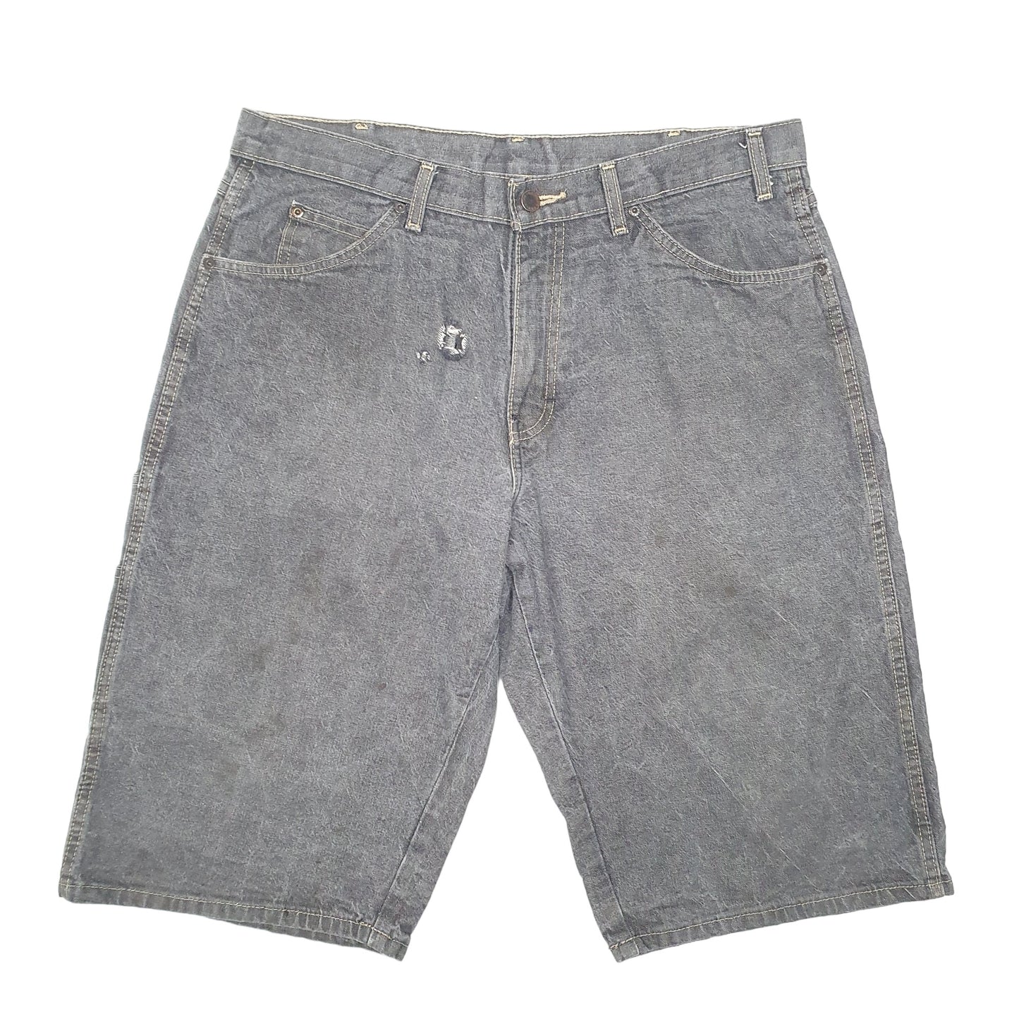 Mens Grey Dickies Carpenter Workwear Denim Shorts