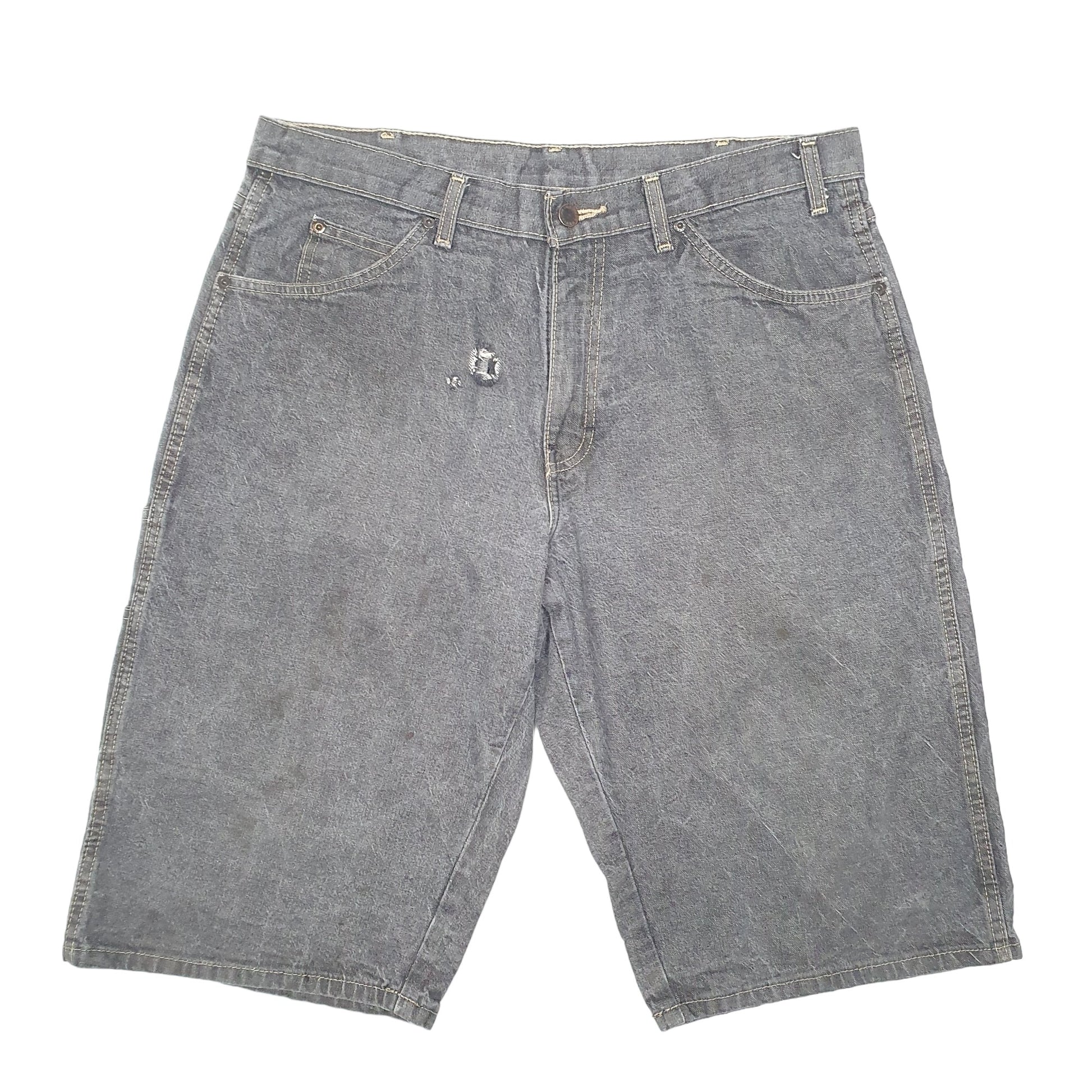 Mens Grey Dickies Carpenter Workwear Denim Shorts