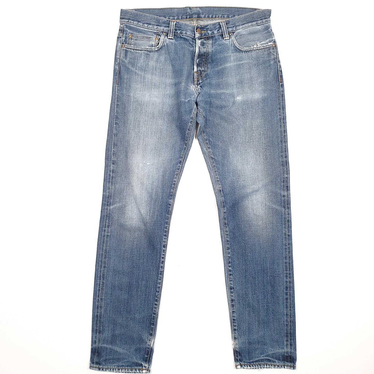 Carhartt Casual Tapered Fit Selvedge WIP Jeans W34 L33 Blue