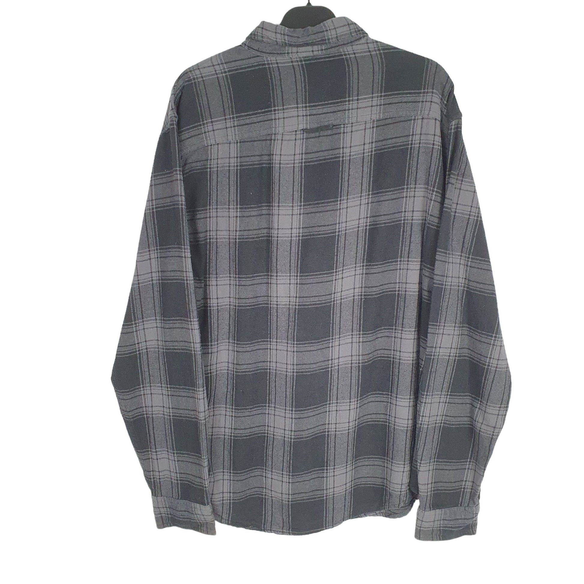 Urban Pipeline Shacket Overshirt Flannel Long Sleeve Regular Fit Check Shirt Grey