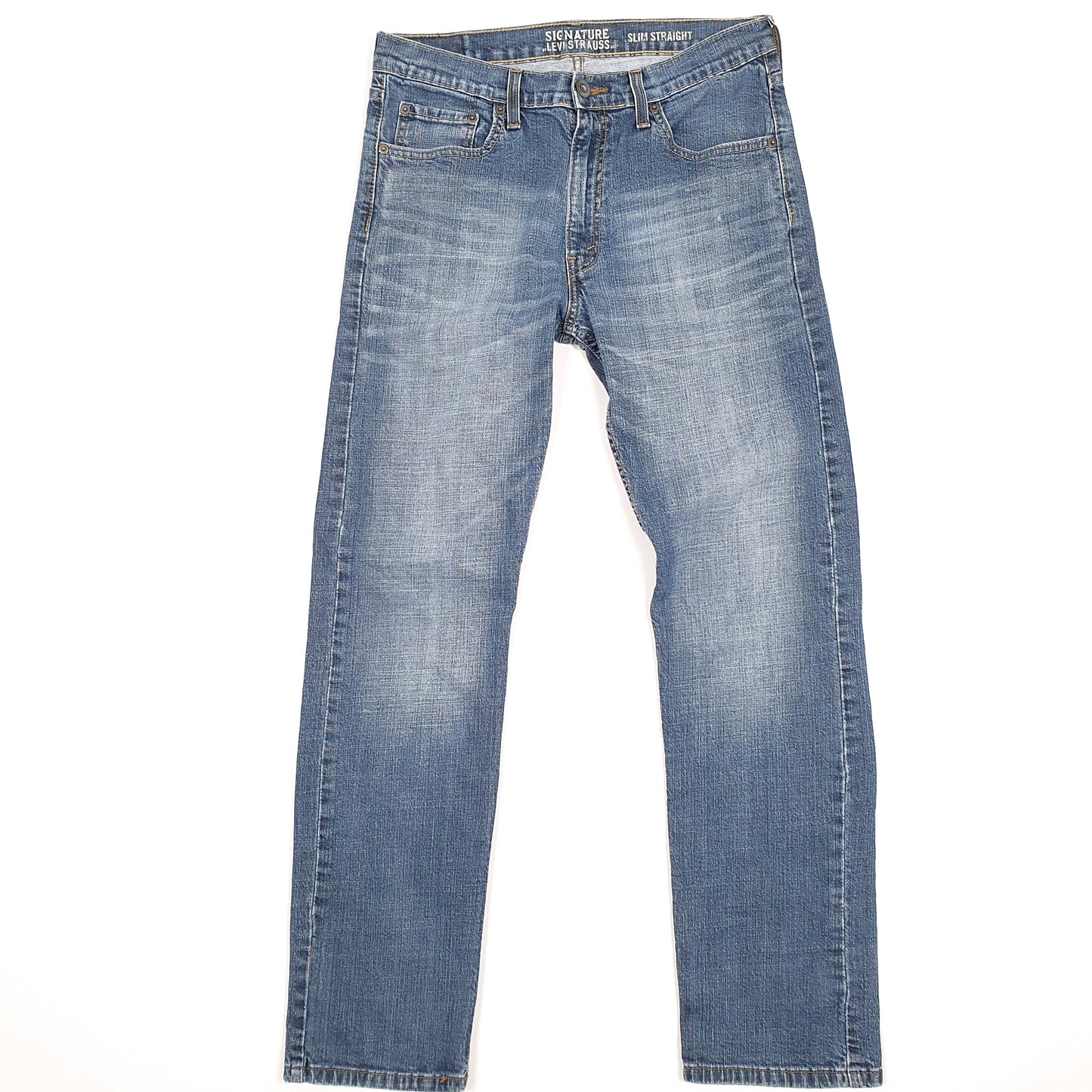 Levis Signature Slim Fit Straight Jeans W32 L30 Blue