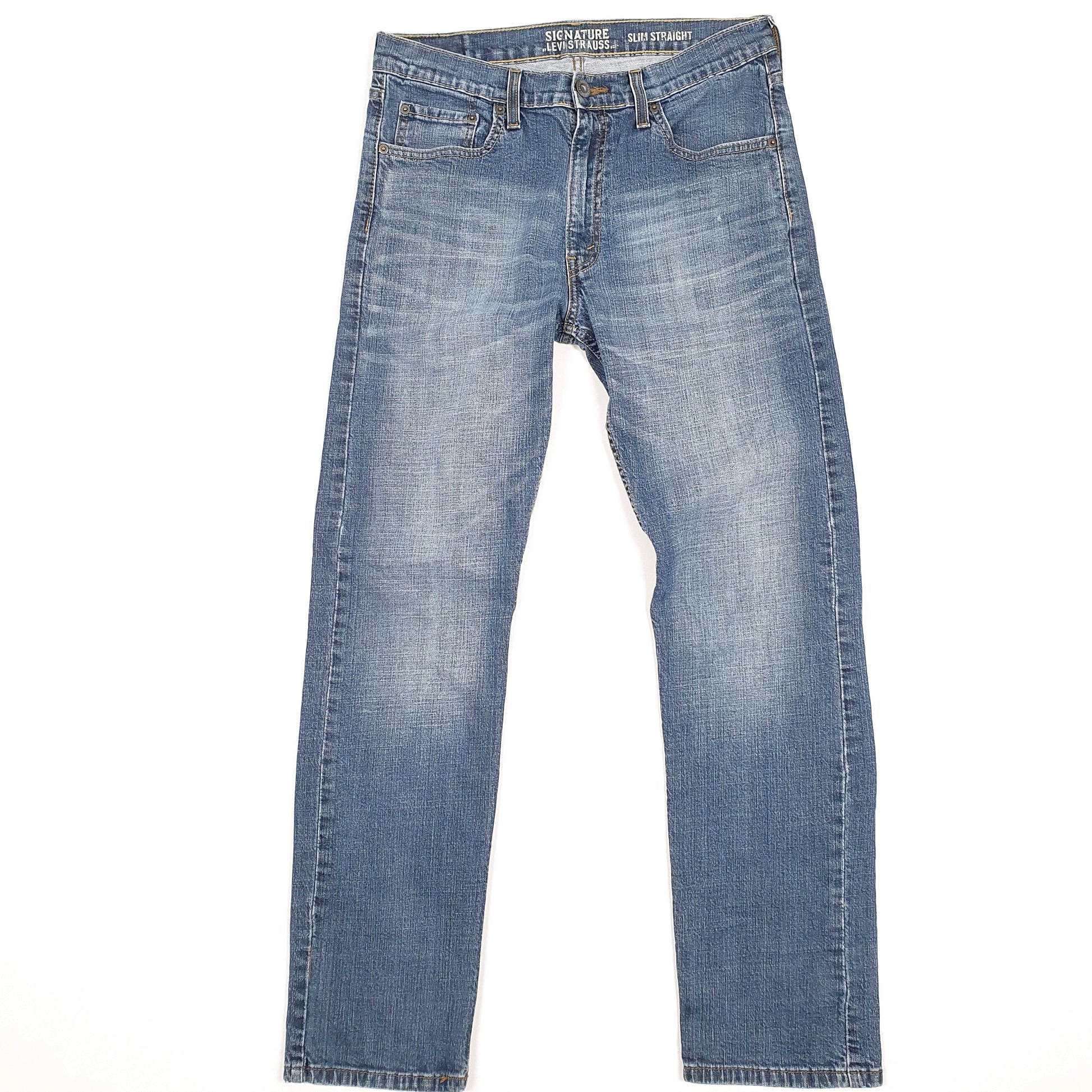 Levis Signature Slim Fit Straight Jeans W32 L30 Blue