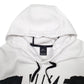 Mens White Nike Spellout Hoodie Jumper