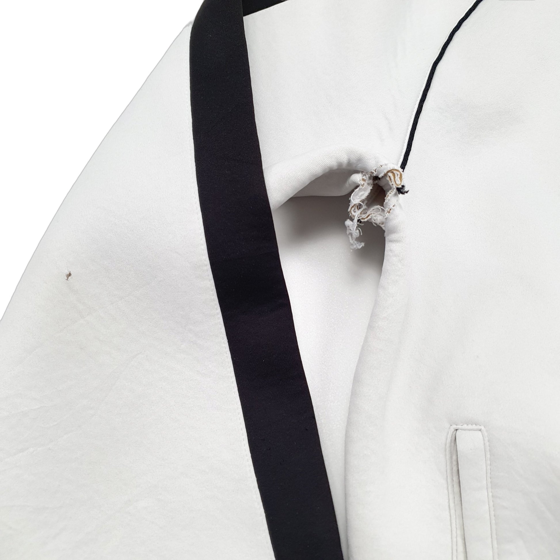 Mens White Puma Neoprene Full Zip Jumper