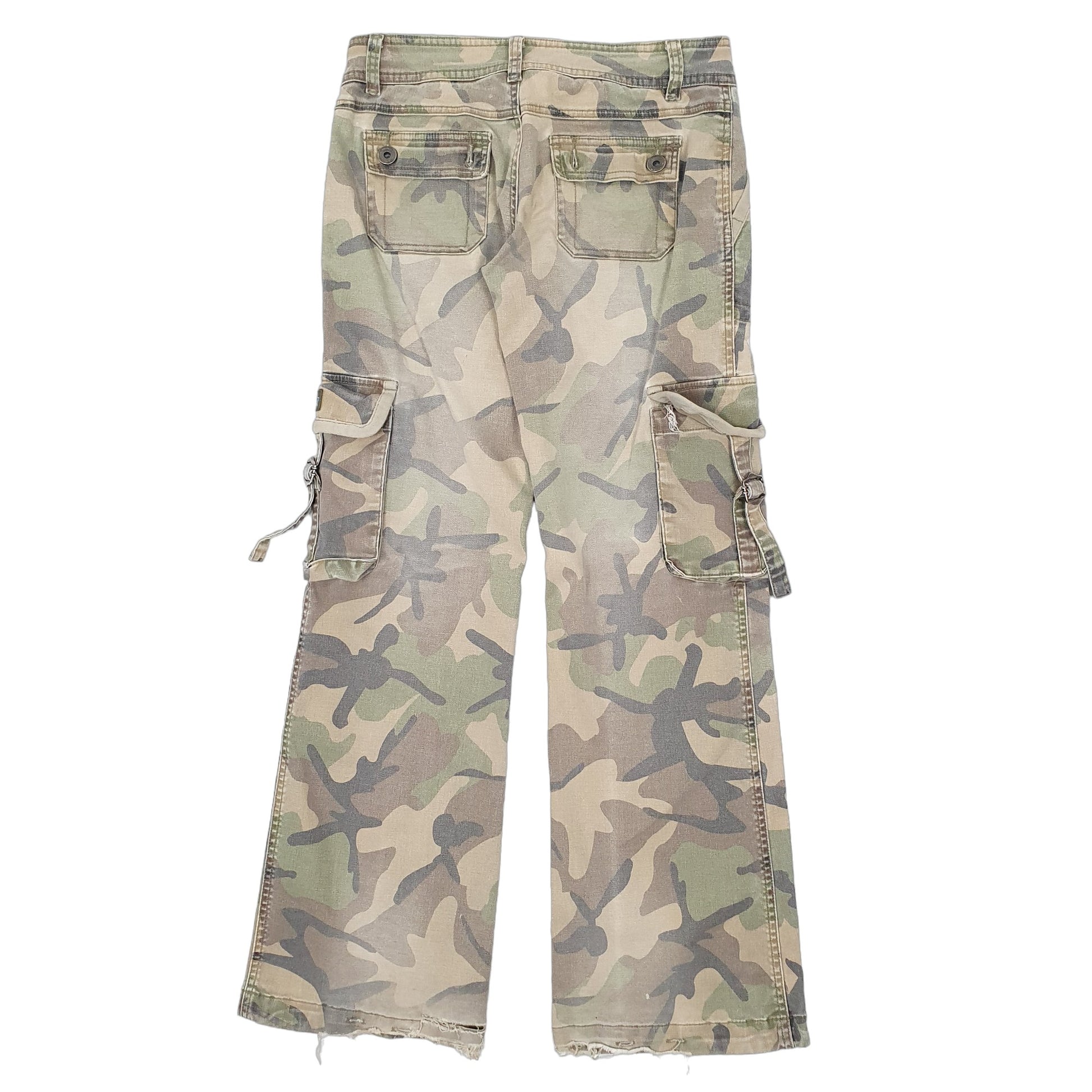 Womens Camouflage Dickies Low Rise Combat Cargo Trousers