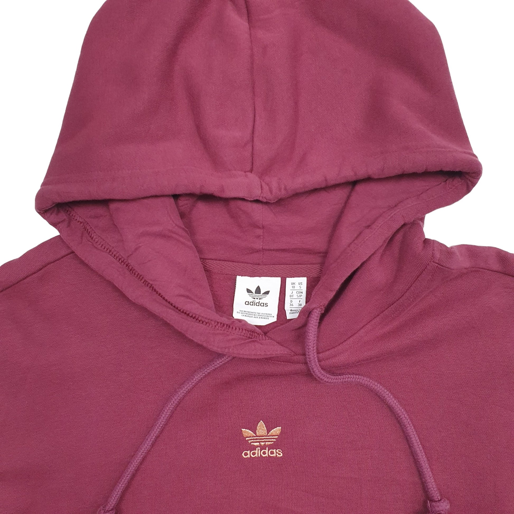 Mens Burgundy Adidas  Hoodie Jumper