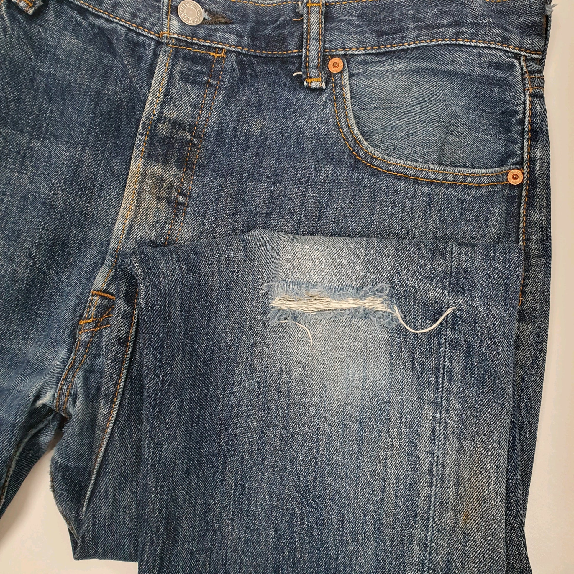 Levis 501 Regular Fit Jeans W36 L35 Blue