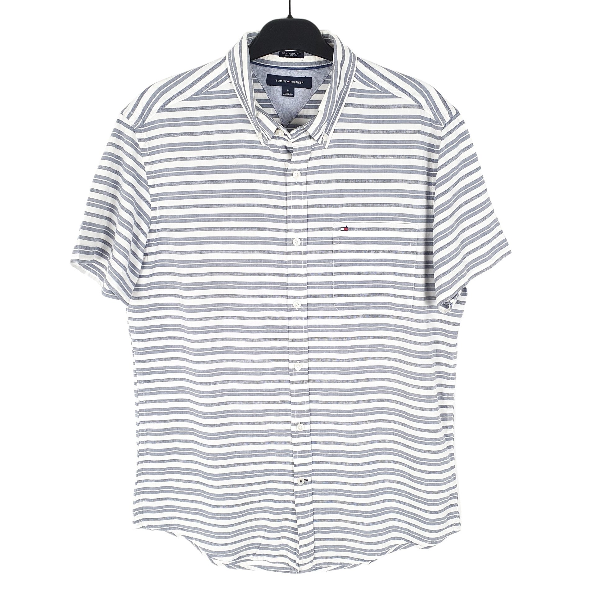 Tommy Hilfiger Short Sleeve Regular Fit Striped Shirt White