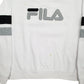 Mens White Fila Spellout Crewneck Jumper