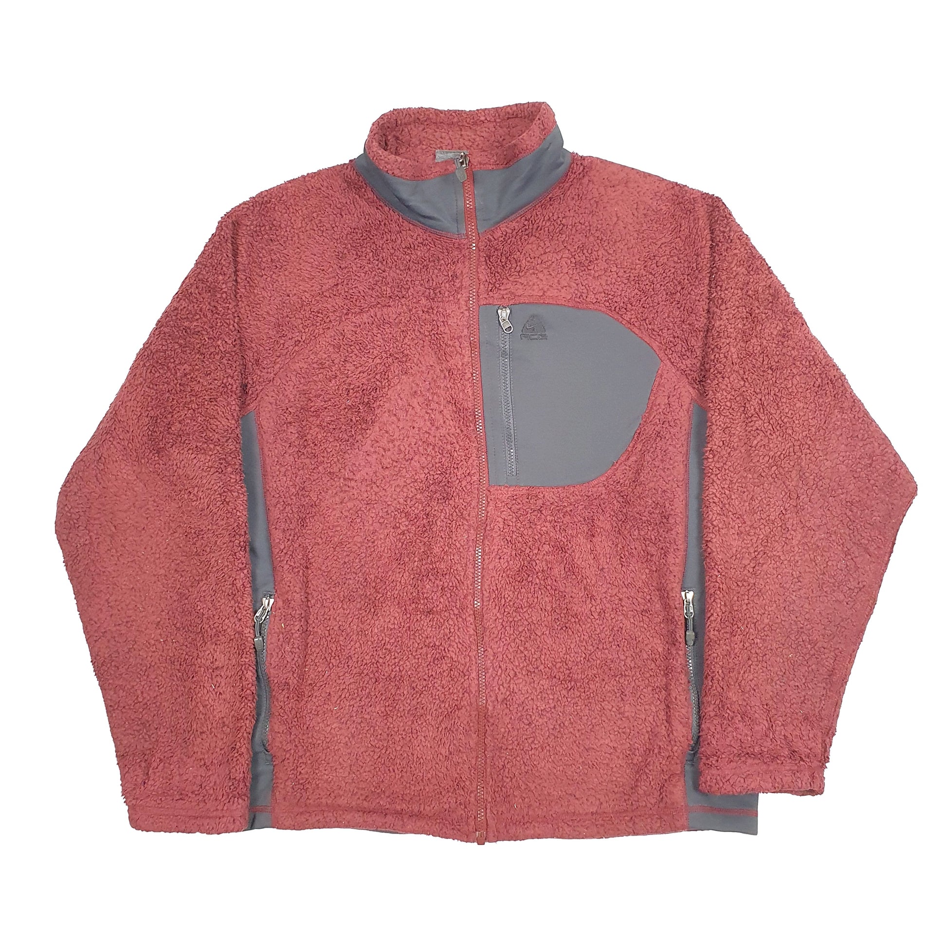 Nike ACG Retro Pile Full Zip Fleece M Burgundy