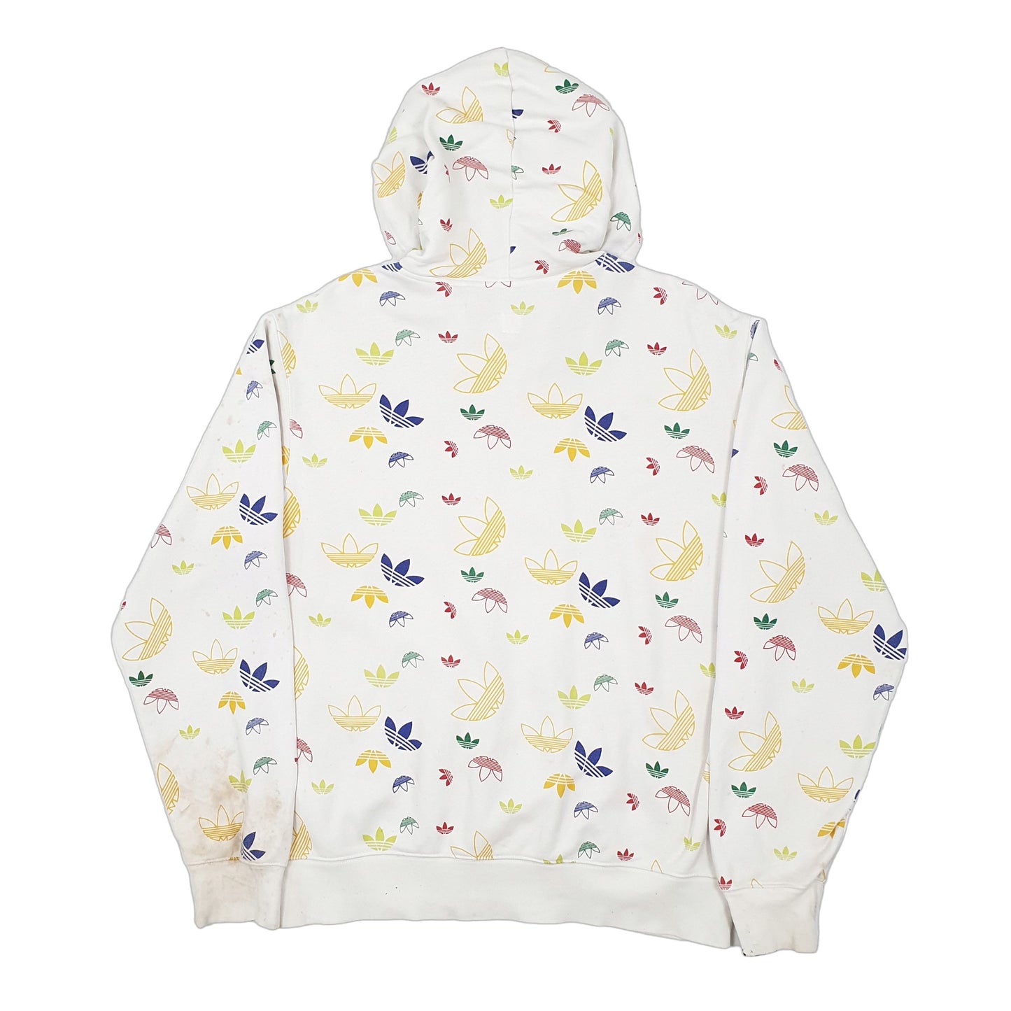 Mens White Adidas Originals  Full Zip Jumper