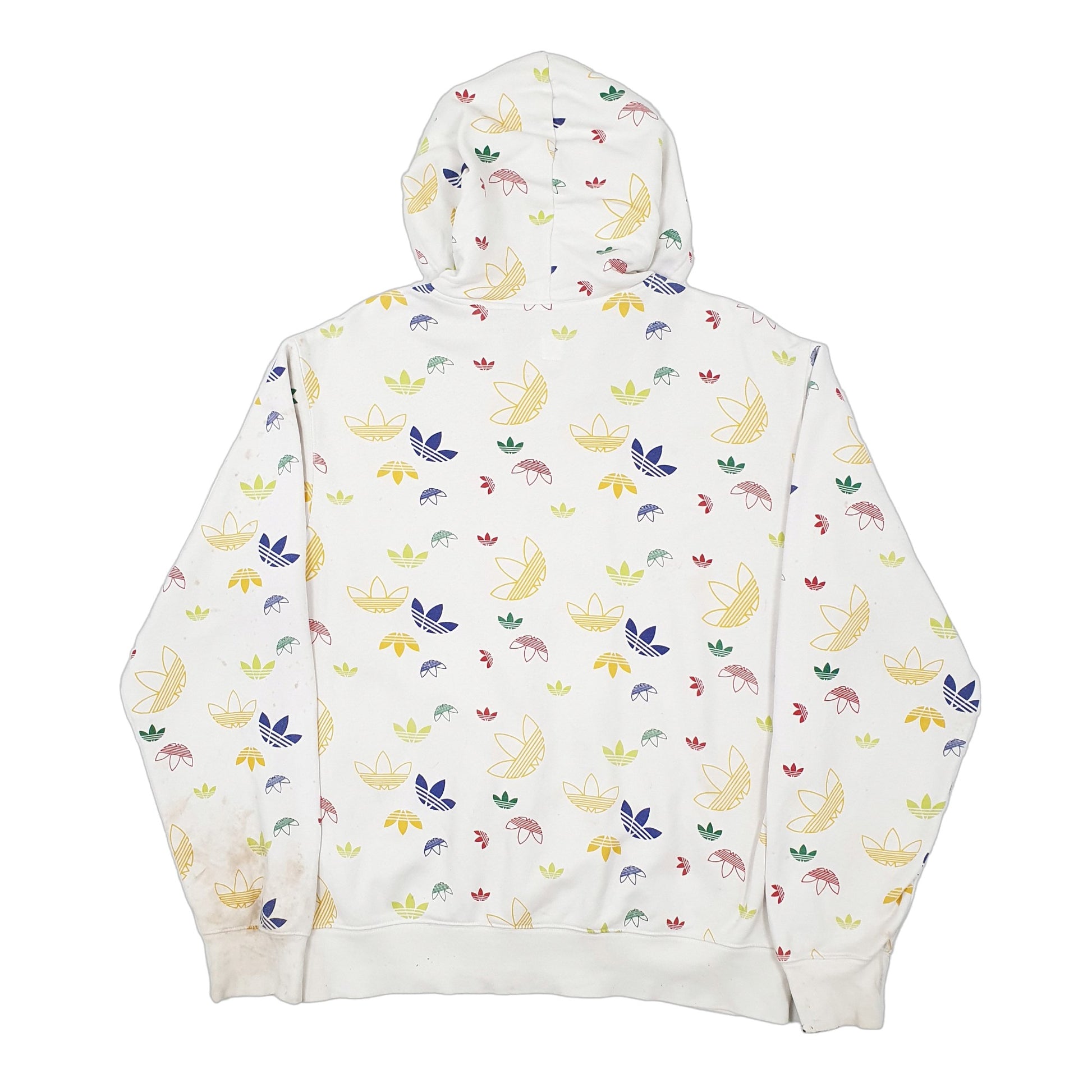 Mens White Adidas Originals  Full Zip Jumper