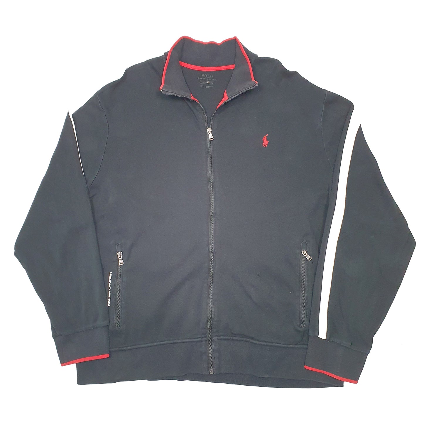 Mens Black Polo Ralph Lauren Track Top Performance Full Zip Jumper