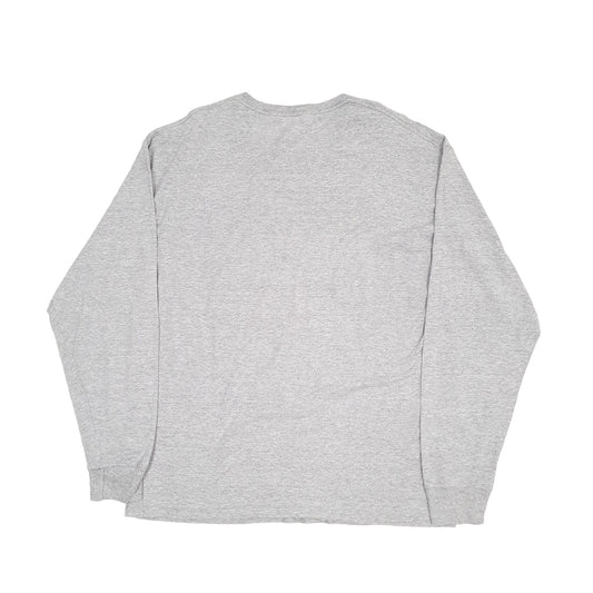 Champion Spellout Long Sleeve T Shirt Grey