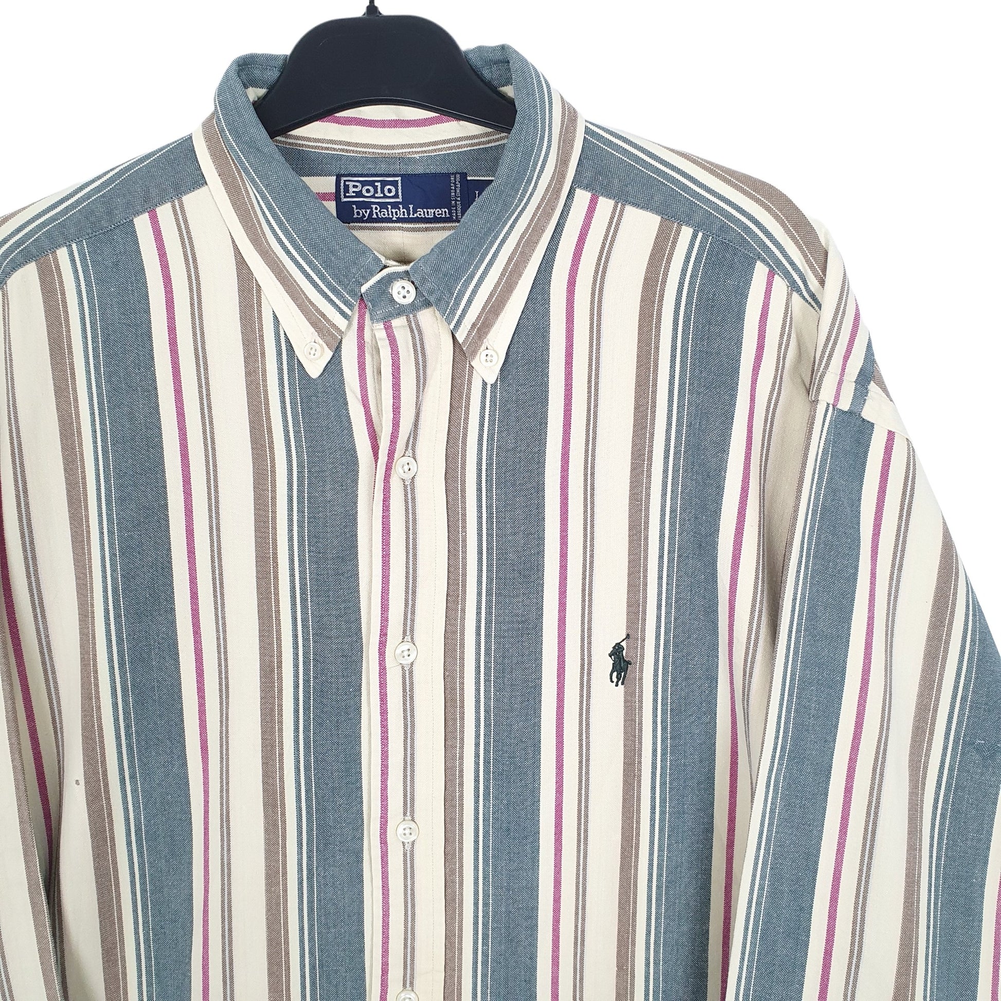 Ralph Lauren Long Sleeve Regular Fit Striped Shirt Yellow