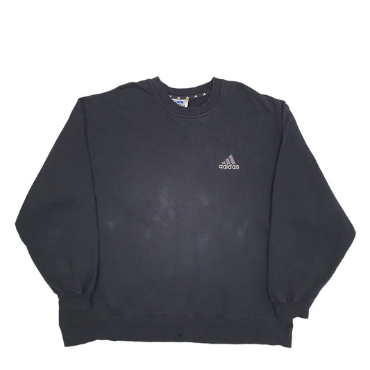 Mens Black Adidas Crewneck Jumper