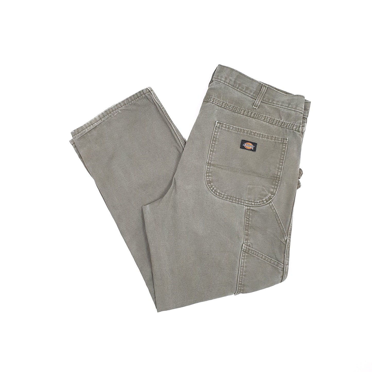 Mens Dickies Green Carpenter Trousers W38 L30 Green