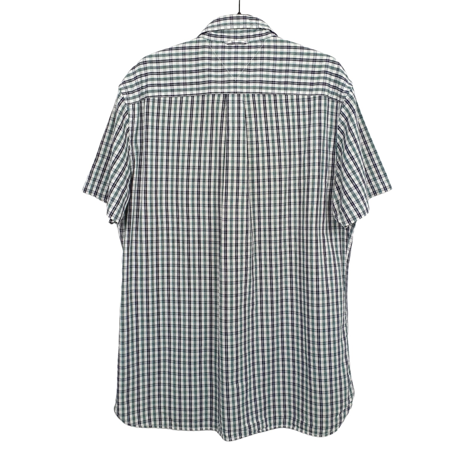 Tommy Hilfiger Short Sleeve Custom Fit Check Shirt Green