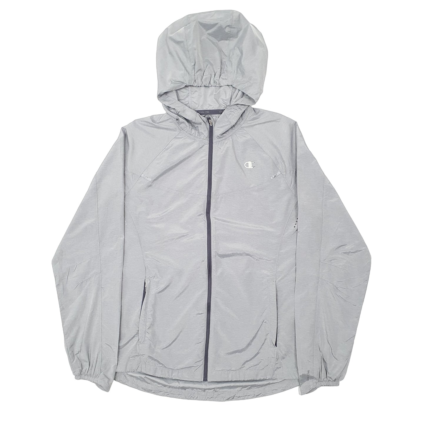 Womens Grey Champion Performax Cool Control Super Lightweight Anorak Full Zip Coat