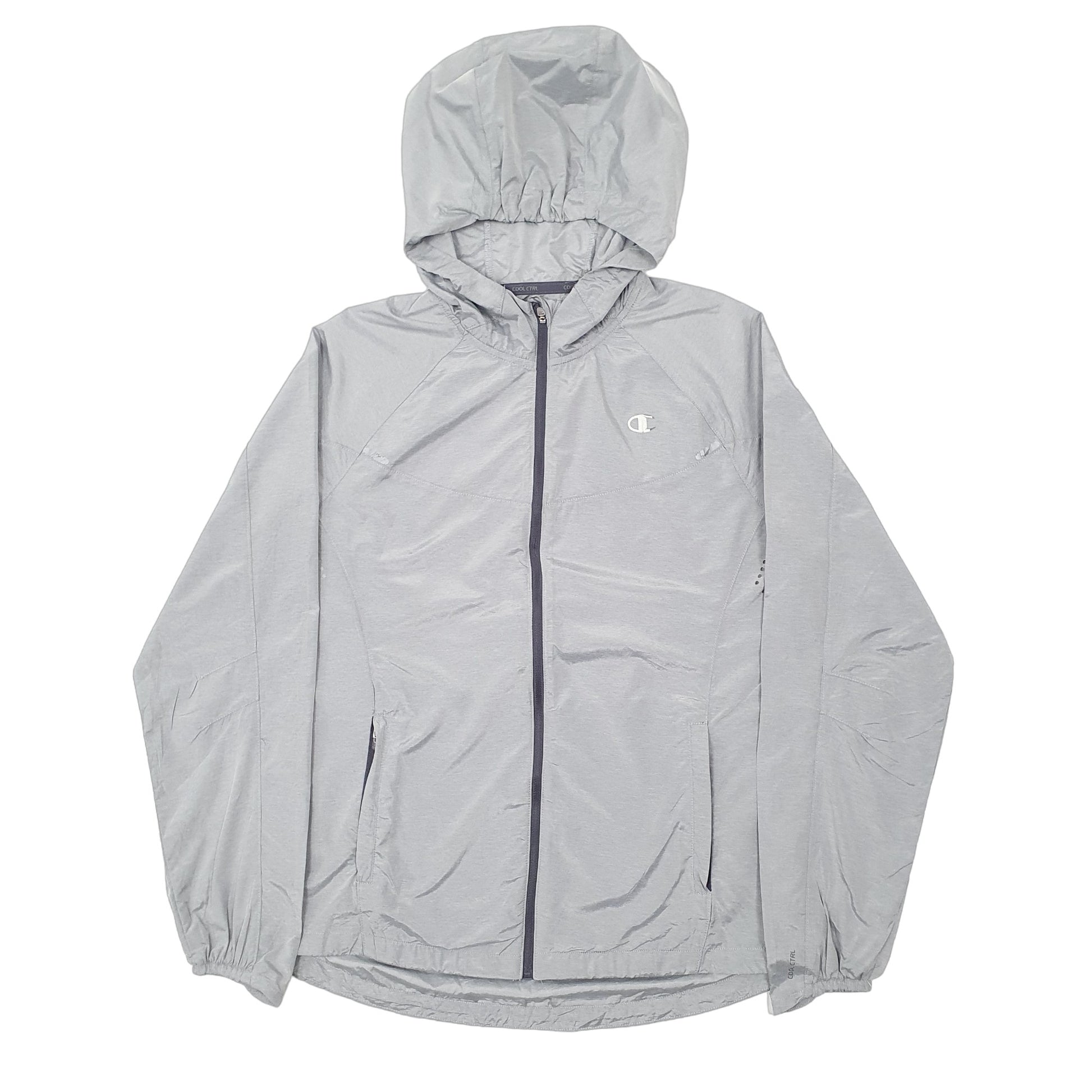 Womens Grey Champion Performax Cool Control Super Lightweight Anorak Full Zip Coat