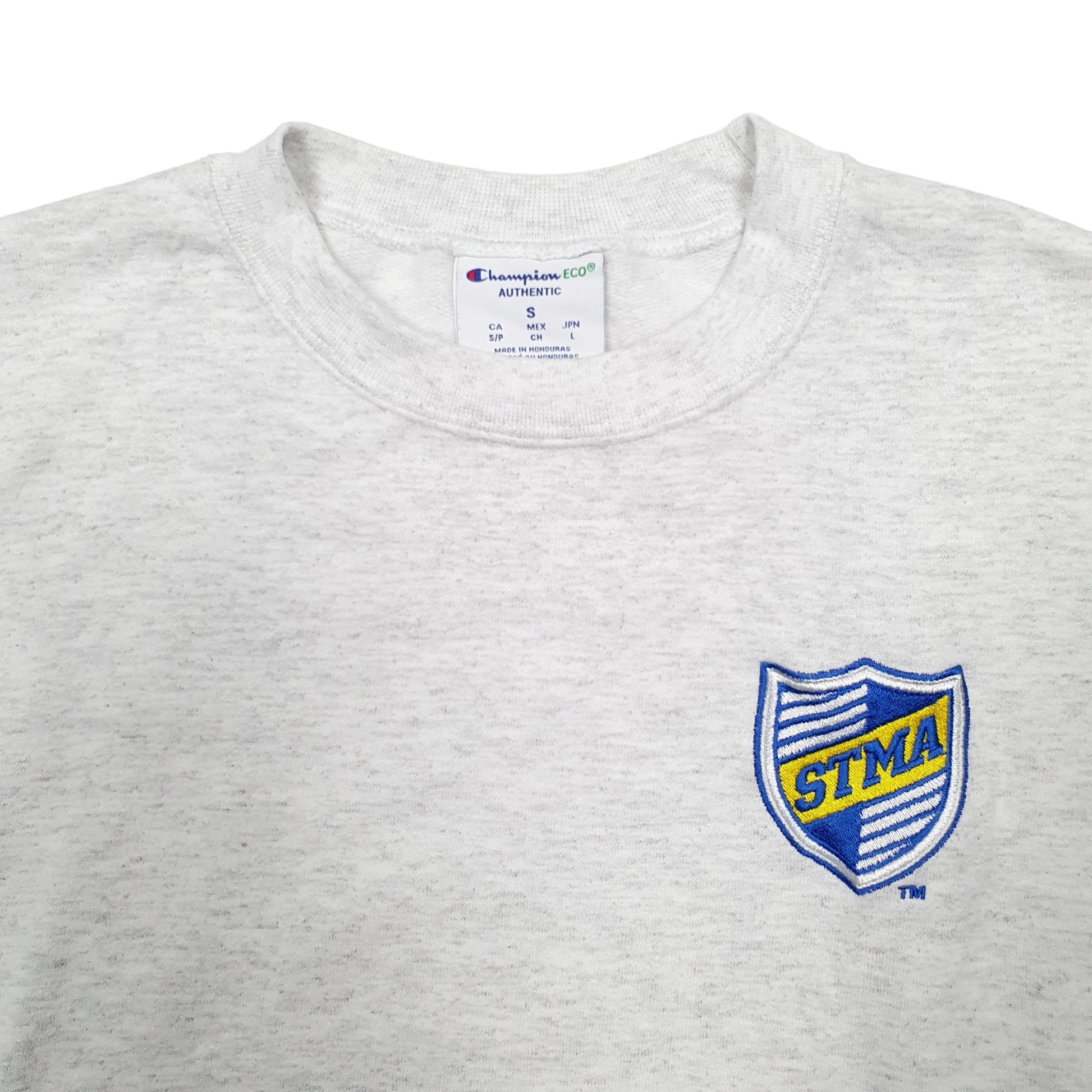 Mens Grey Champion STMA USA College Crewneck Jumper