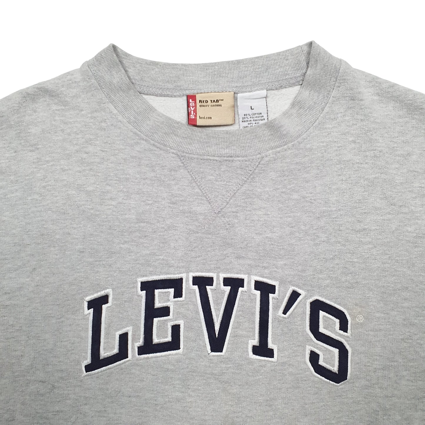 Mens Grey Levis  Hoodie Jumper