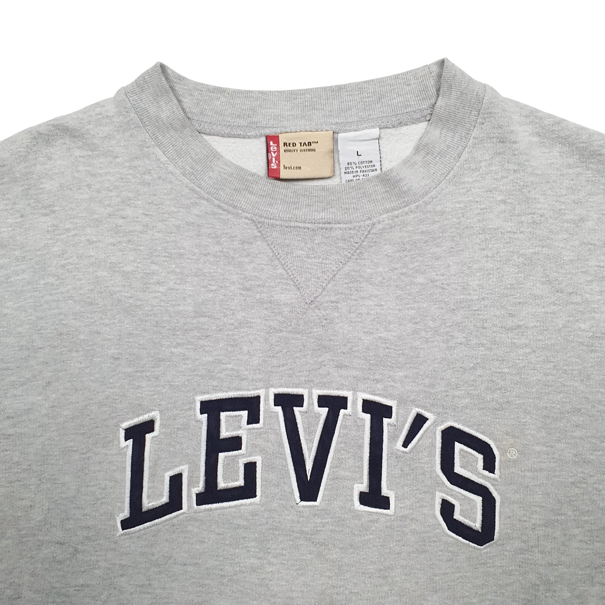 Mens Grey Levis  Hoodie Jumper