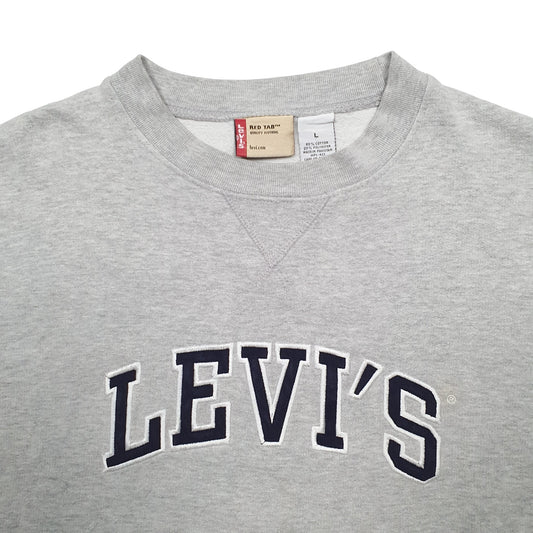 Mens Grey Levis  Hoodie Jumper