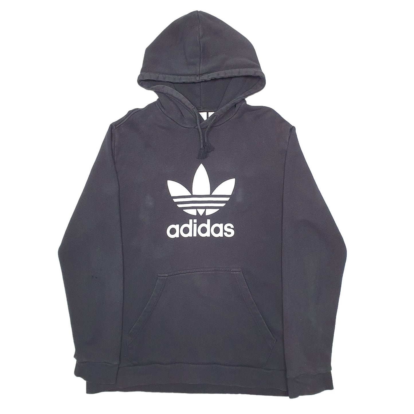 Mens Black Adidas Spellout Hoodie Jumper