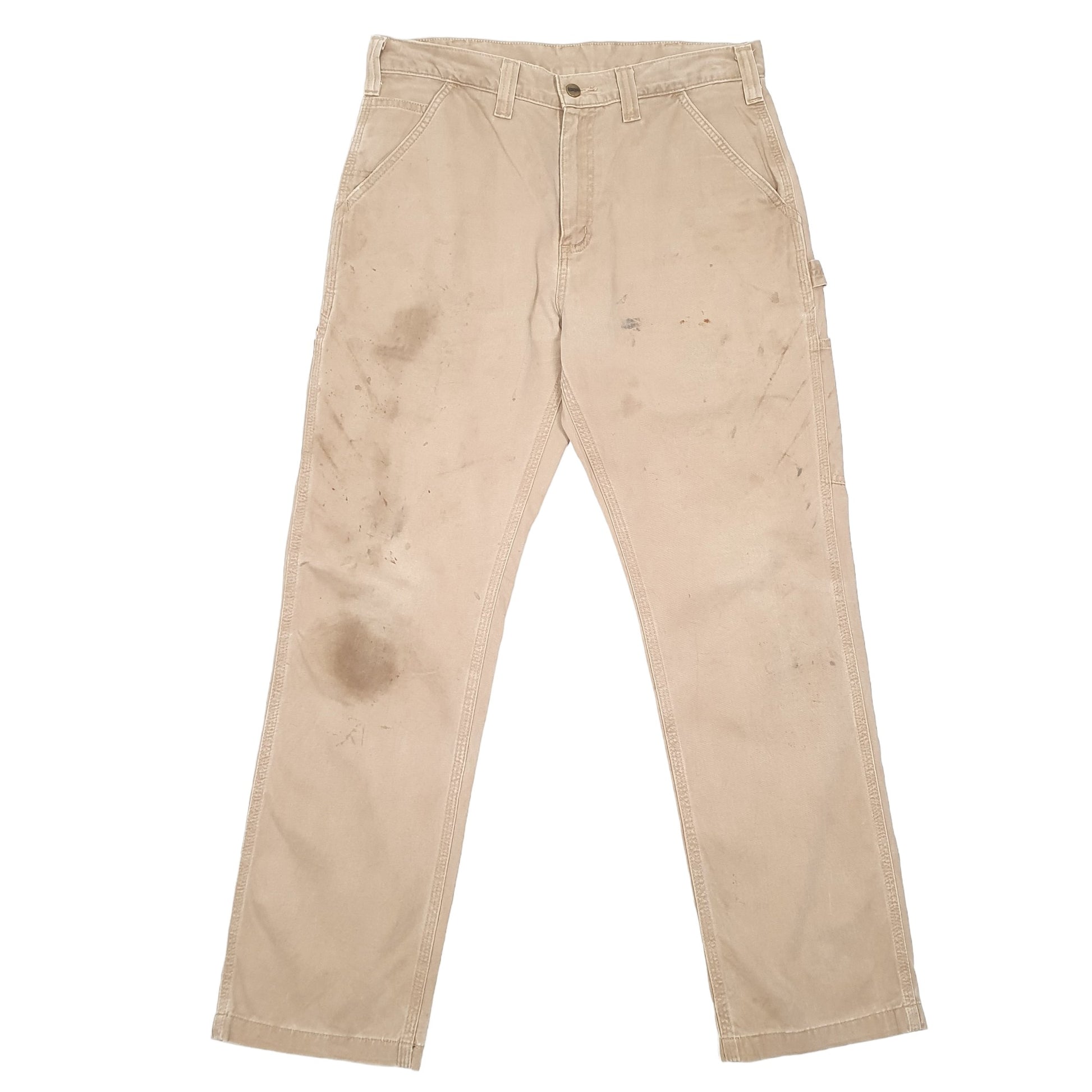 Mens Beige Carhartt  Carpenter Trousers