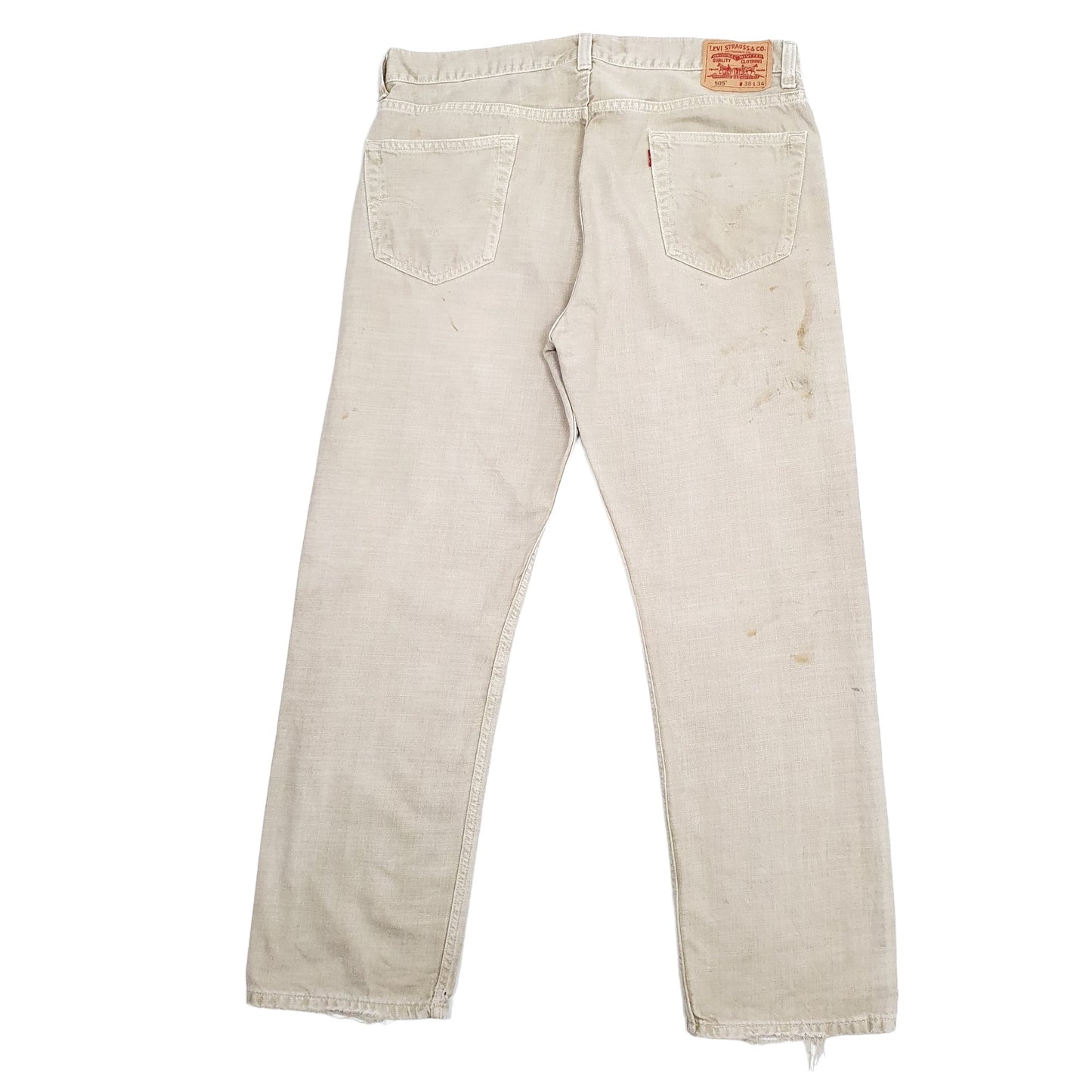 Mens Beige Levis  505 JeansW38 L32