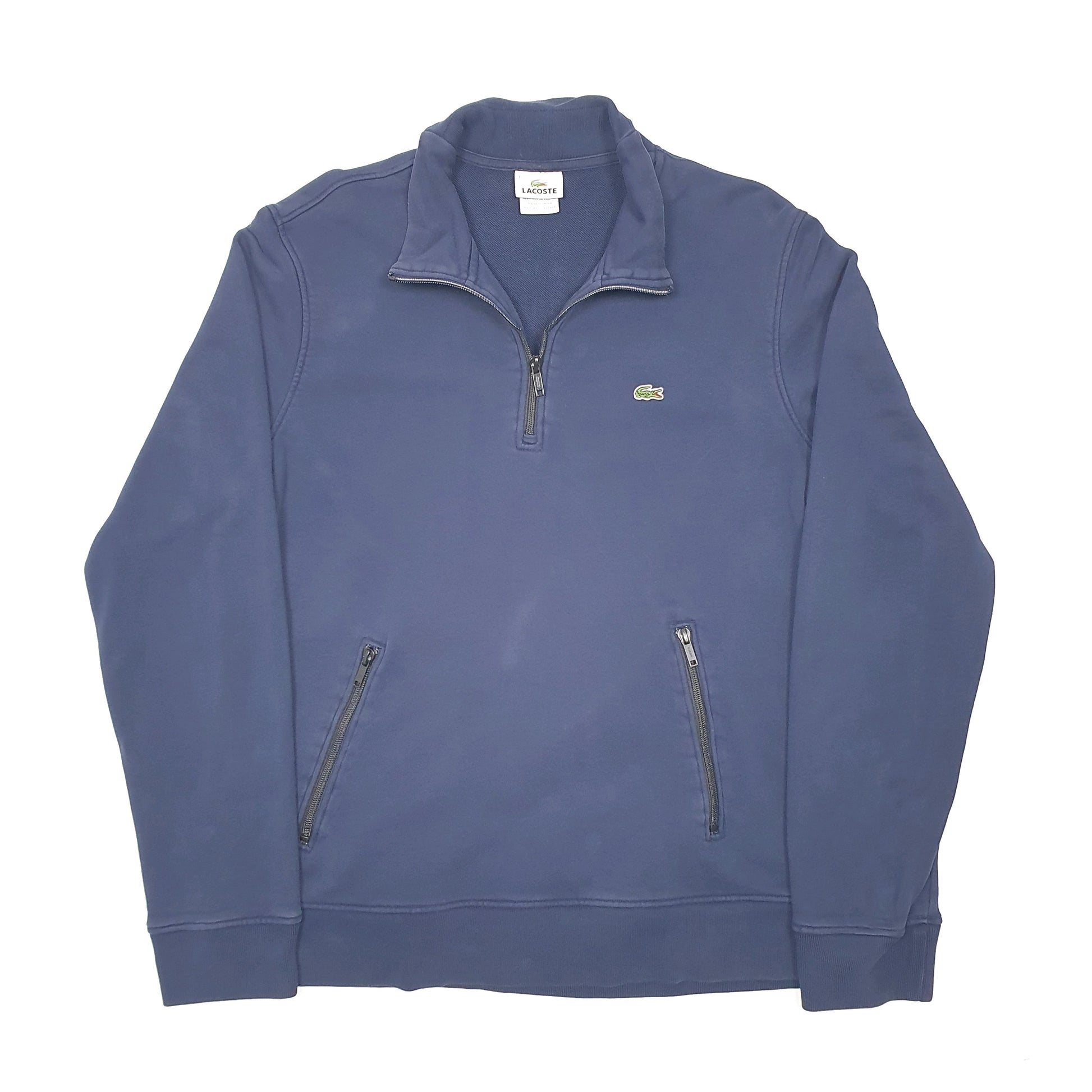Mens Navy Lacoste  Quarter Zip Jumper