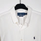 Mens White Ralph Lauren Oxford Long Sleeve Shirt