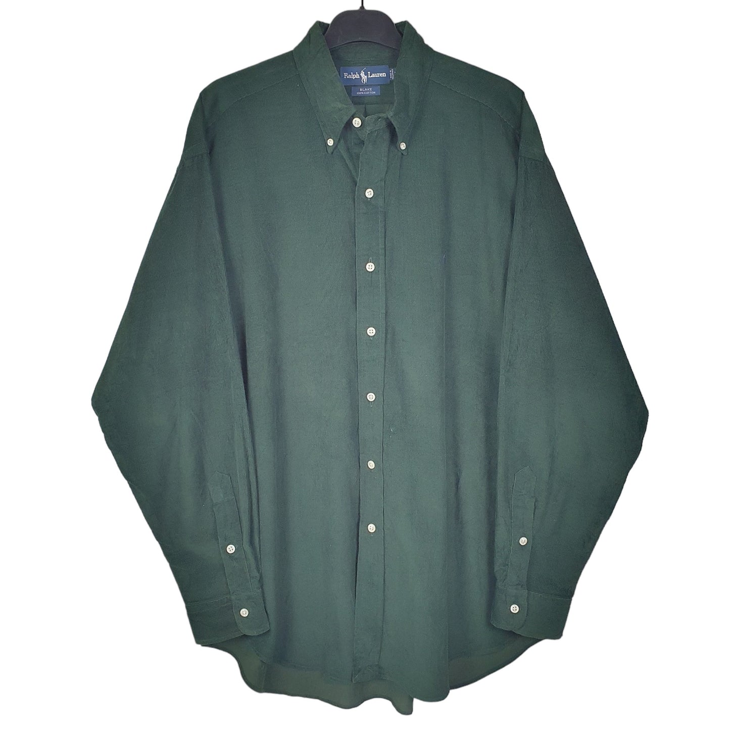 Mens Green Ralph Lauren Corduroy Overshirt Shacket Long Sleeve Shirt