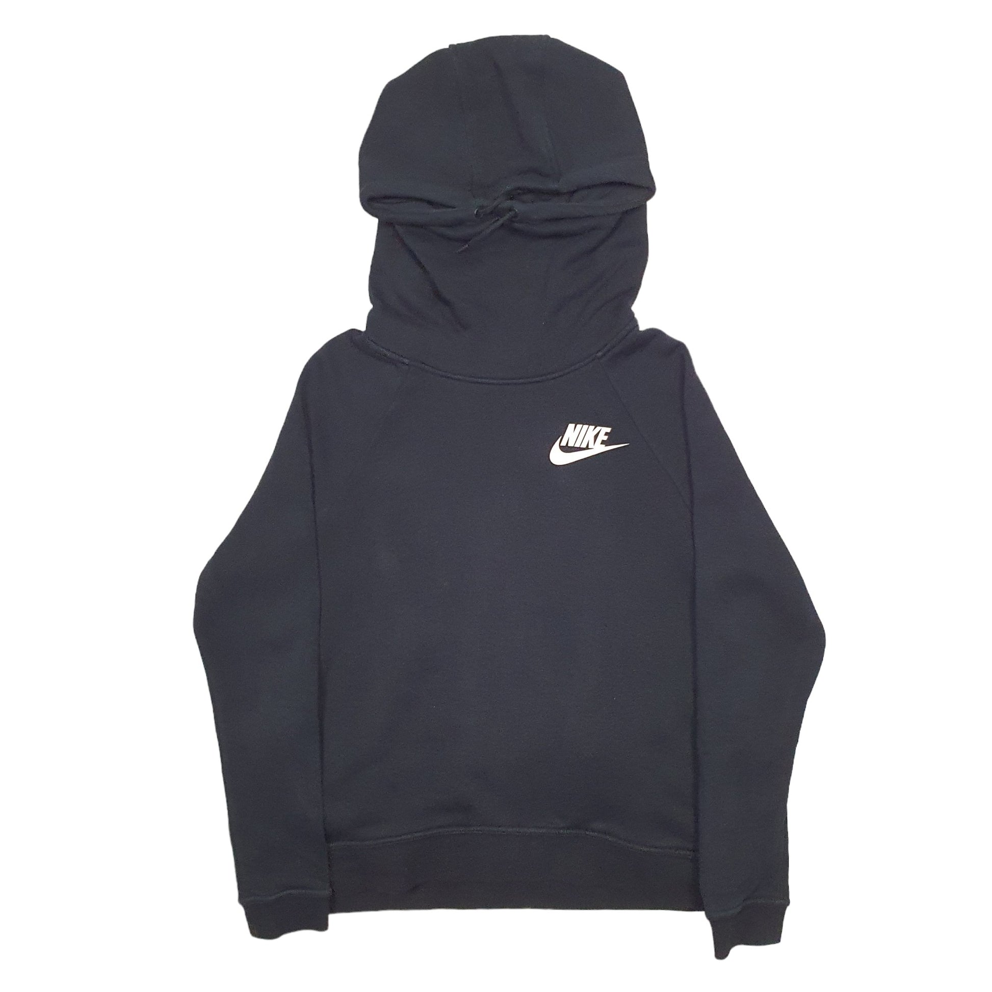 Womens Black Nike Turtleneck Hoodie Jumper