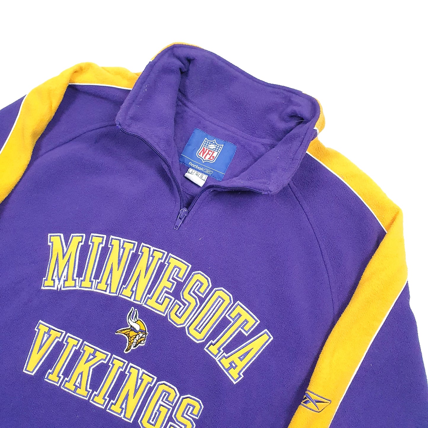 Reebok Minnesota Vikings Quarter Zip Fleece L Purple