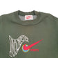 Mens Green Nike Sports Vintage 1980s Spellout Made in USA Crewneck Jumper