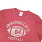 Abercrombie & Fitch Muscle American Football Short Sleeve T Shirt Red